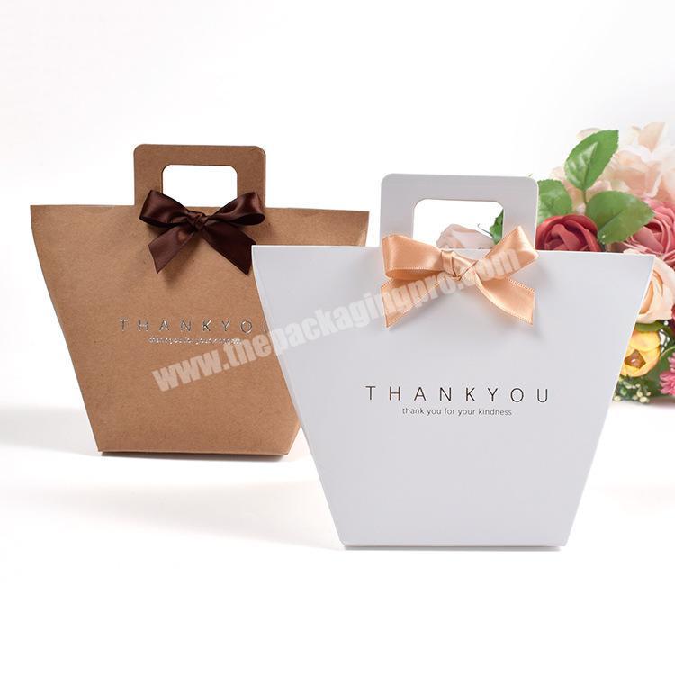 Luxury candy and chocolate paper gift box ribbon closure wedding packaging custom logo manufacture cheapest