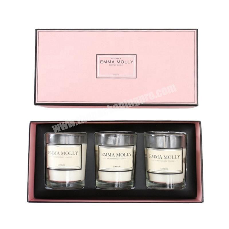 Luxury china manufacturer customized fancy cardboard candle set gift box