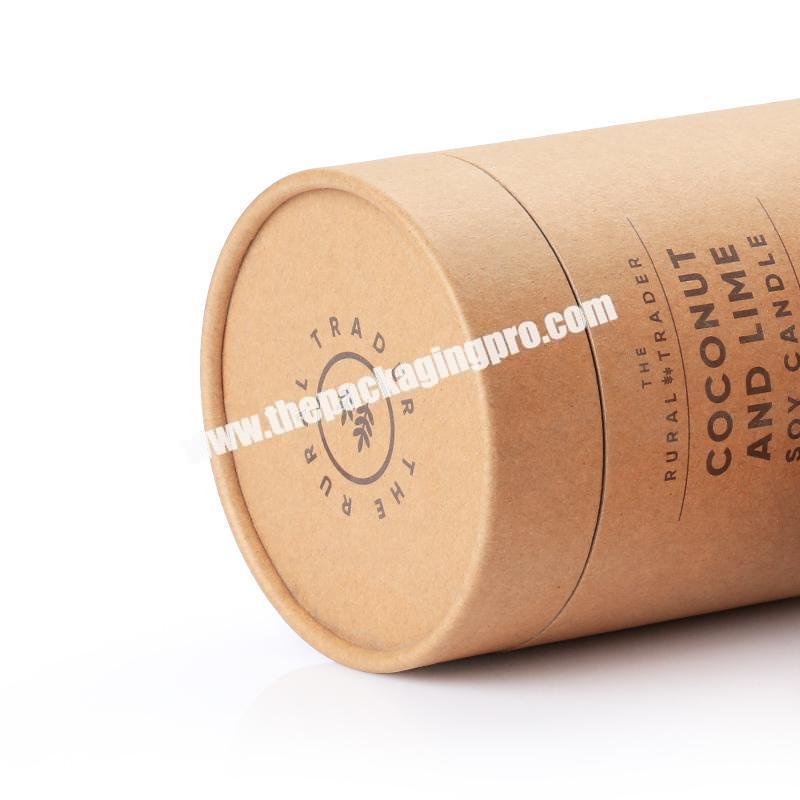 Recyclable material Custom Design Box Package cylinder Rigid paper tubes Kraft jar tea Paper Tube packing