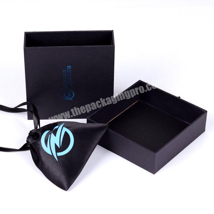 Luxury jewelry packaging custom logo printing eco paper boxes for jewelry packaging box with pouch