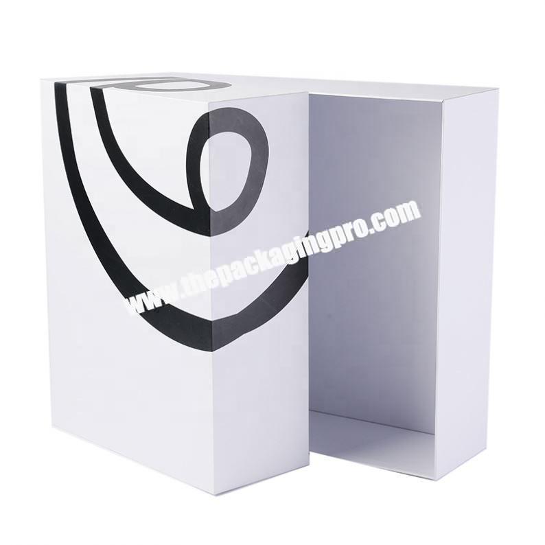 Factory custom size makeup white cardboard packaging box with white foam insert