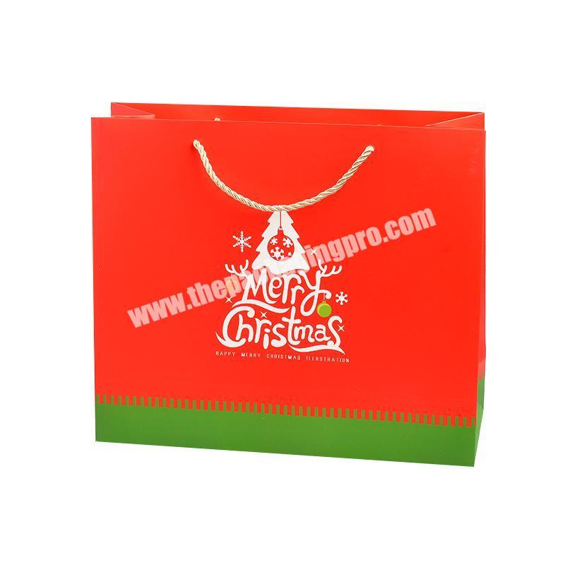 Manufacturer Customized Own Logo Gold Hot Stamping Two Side Printing Packaging Shopping Paper Bag With Handles