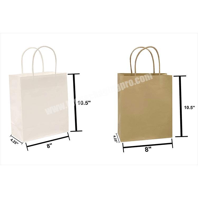 Manufacturer custom personalized reusable twisted handle food shopping kraft paper bag