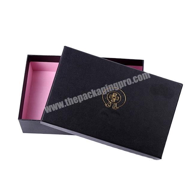 Matte Black and Gold Foil Stamping Custom Logo a5 gift box Cardboard  boxes Gift Packaging Boxes