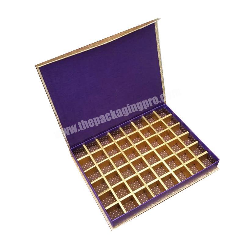 Merci chocolate gold foil UV coating quality book shape magnetic boxes manufacture for wedding invitation