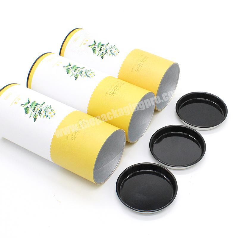 Brand new wholesale food grade cylindrical cardboard for tea white container board tube packaging paper box for coffee