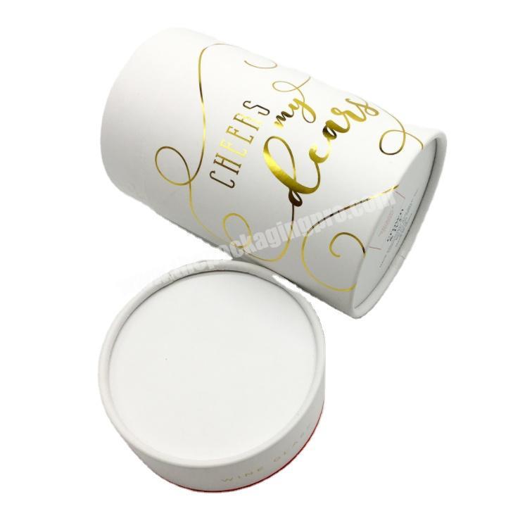 Custom 5oz Capacity Tubes  Yogurt / Protein Powder Container White Cardboard Round Cylinder Packaging Paper Box