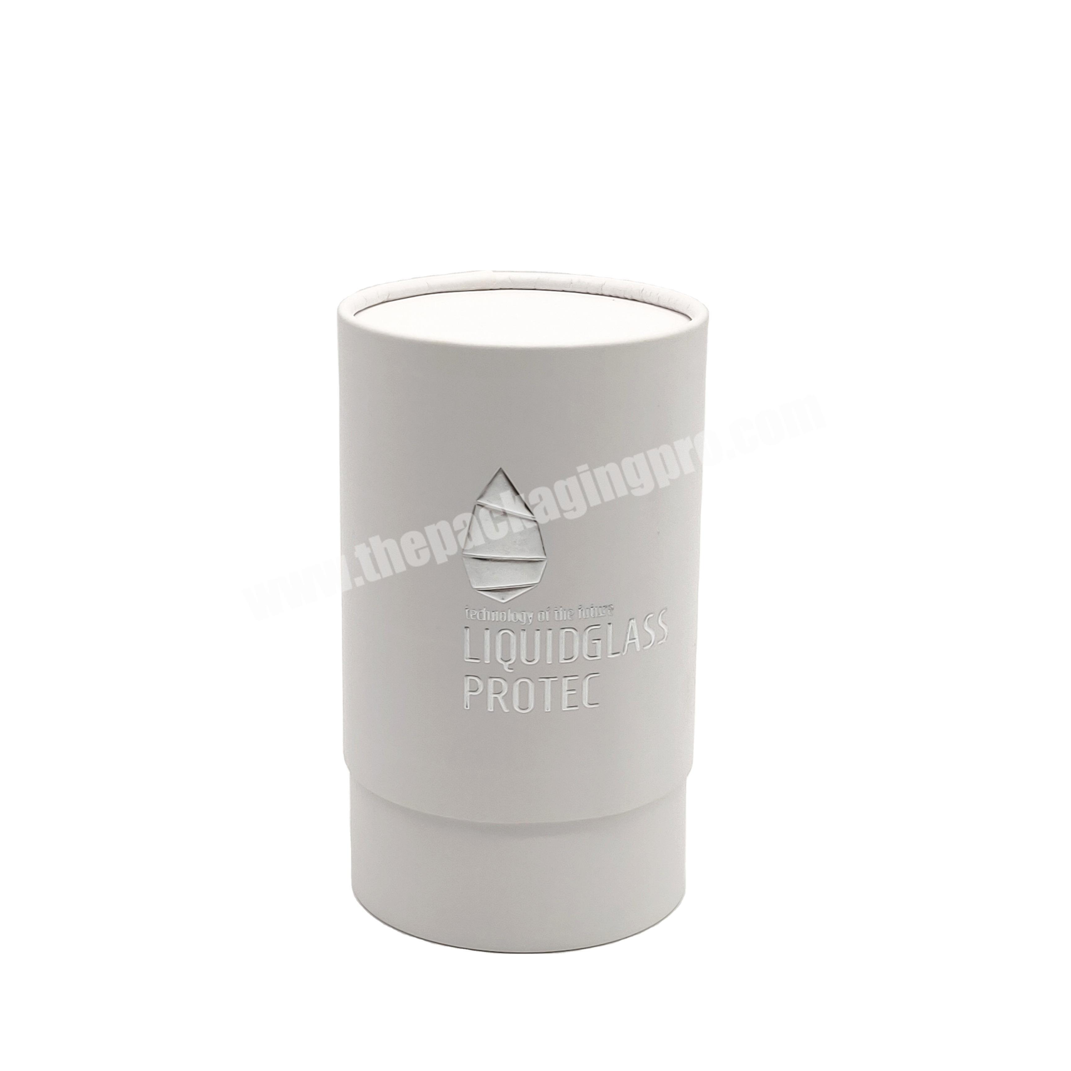 Custom Logo Color White Cardboard Cylinder Type Paper Tube Canister Packaging