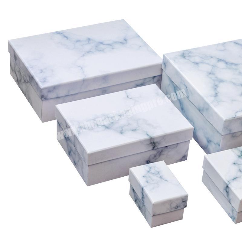 New Arrive High quality Luxury Custom Cardboard Packaging Marbing Series Thanks Gift Paper Kraft Box