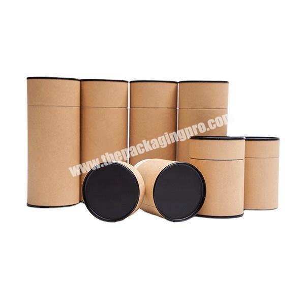 Custom Logo Round Cylinder Cardboard Kraft Paper Boxes Recycled Round Kraft Paper Tube