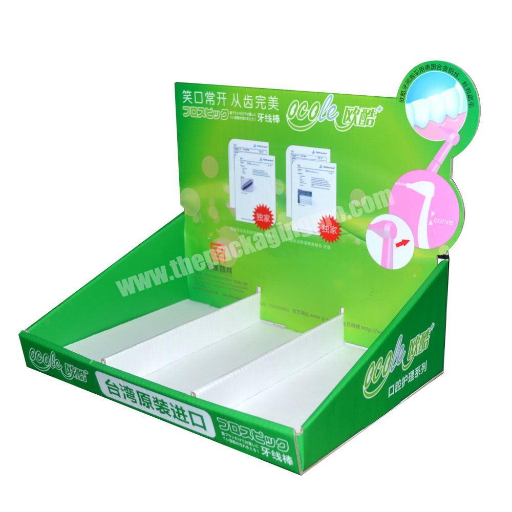 New Style Novel Concept POS Green Cardboard Display Counter Boxes Racks Mobile Shop