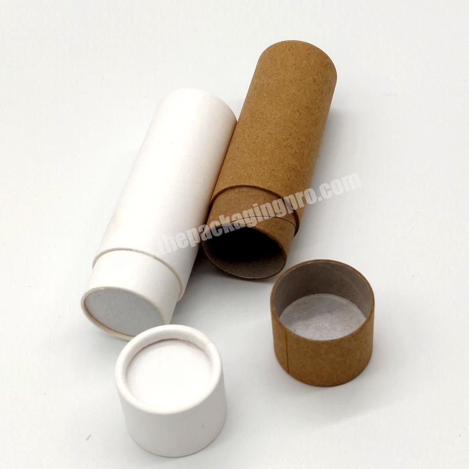 Biodegradable Cosmetic Tubes Deodorant Push up Paper Packaging Tube for Deodorant Lip Balm Paper Tube