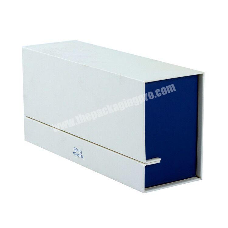 New design custom blue and white color  magnetic gift box custom different size and personalized design gift boxes