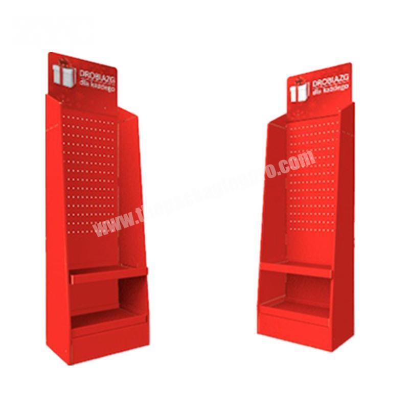 OEM / ODM Retails Corrugated Cardboard Hooks Display Racks Sock Display Stand