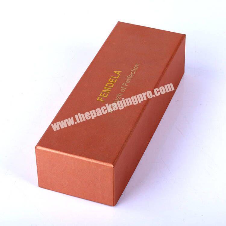 OEM custom logo lid and base wave brush paper packaging makeup brush set gift packaging box