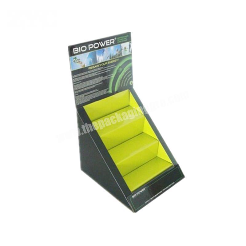 POP Custom Printing Three Shelves Cardbard Countertop Display Rack