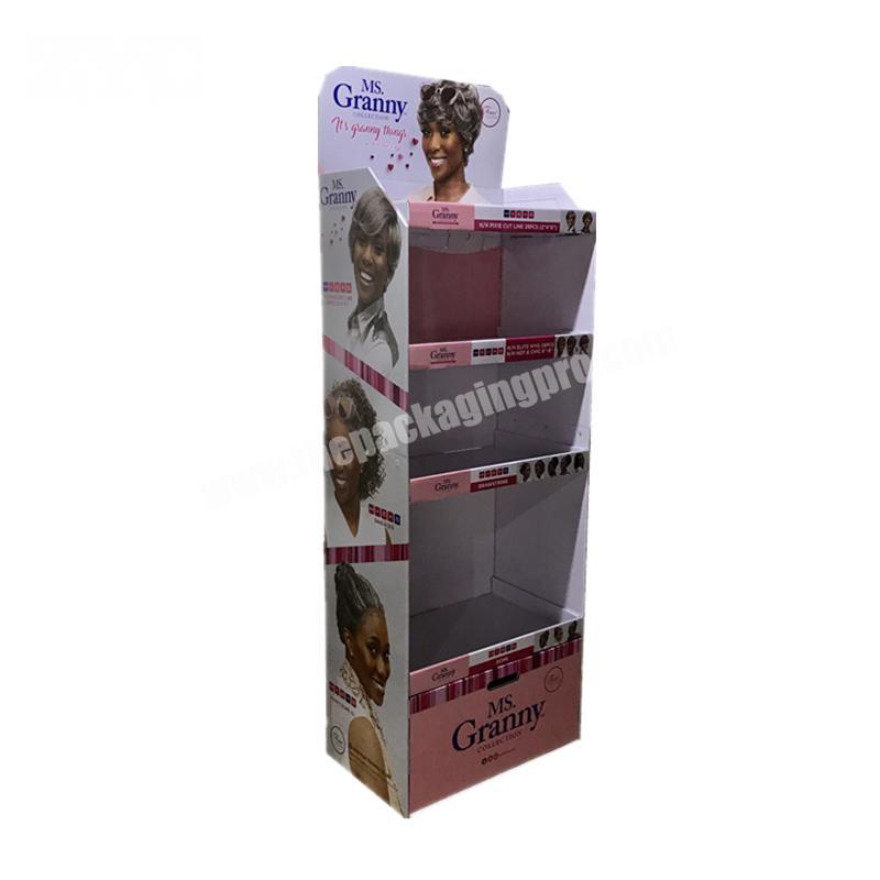 POP Paper Material Retails Corrugated Cardboard Tiers Floor Display Stand