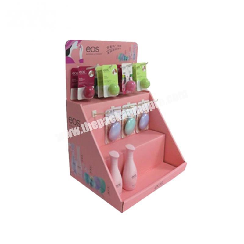 POP Retail Cardboard Tabletop Hooks Counter Display for Hanging Items