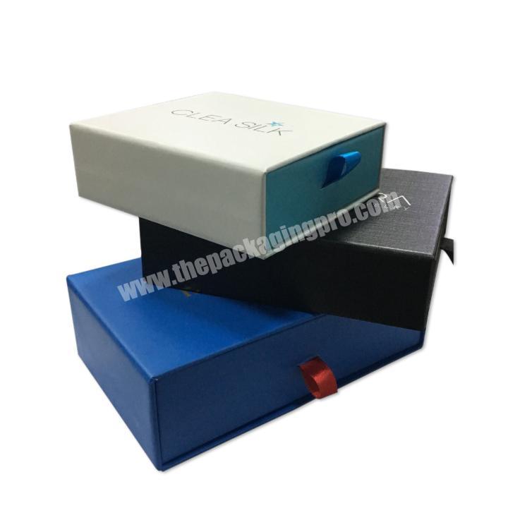 Packaging Jewelry Slide Lash Tool Drawer Tandem Box Jewerly with Pouch Shoe Plastic Custom Logo Luxury Slides Linen Kraft Paper