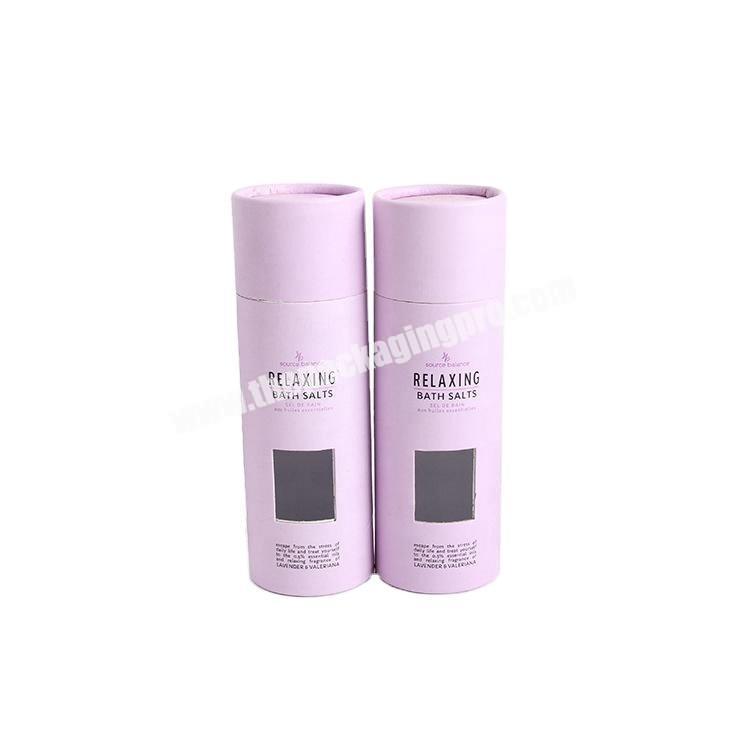 Packaging custom round paper tube cylinder round box and have viewable with cosmetic