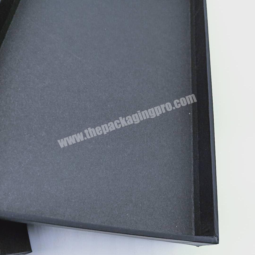 Supplier Packaging electronic gift box matt black top and bottom luxury