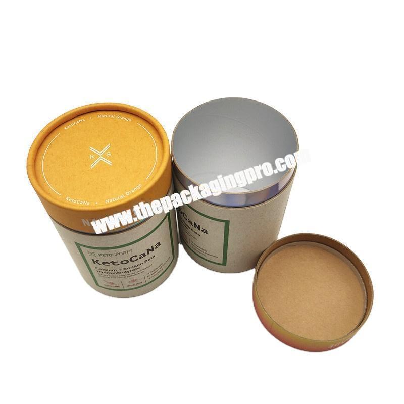 Expo 2021 Selection Wholesale Foil Lined Airtight Organic Macha Superfoods Powder Cardboard Canister Paper Tube Box Cylinder