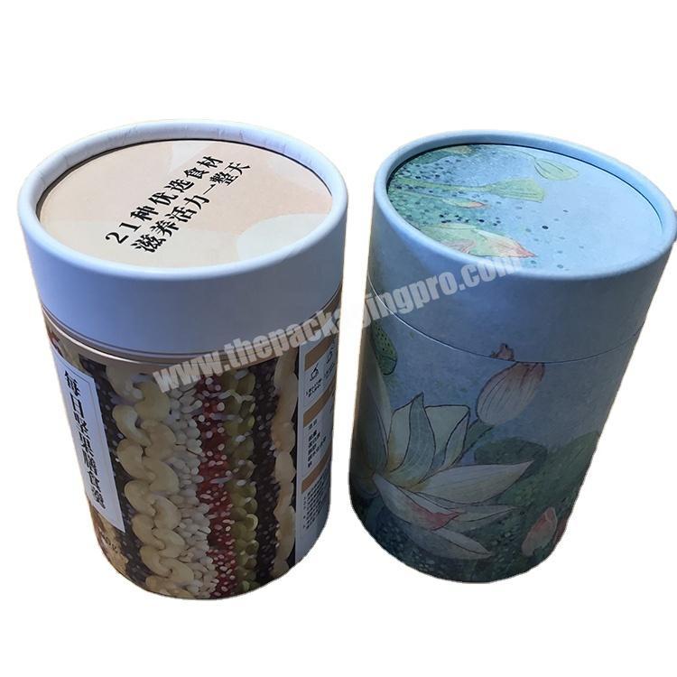 Paper food grade tea box tube paper cardboard packaging box paper tube box