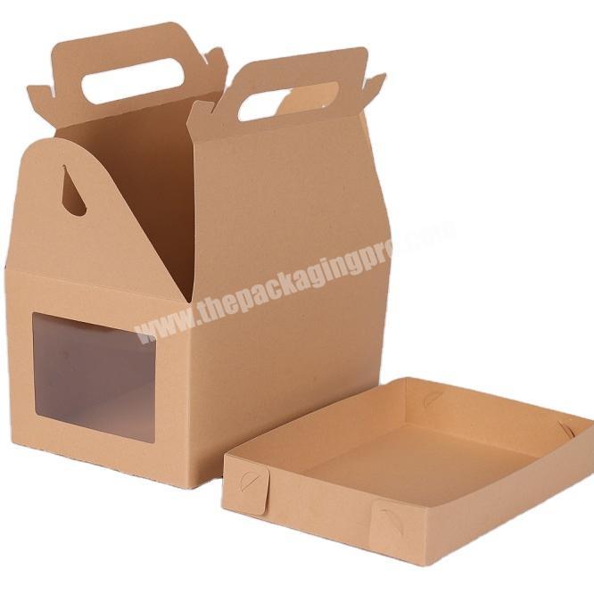 Paper lunch box fried chicken box takeaway food container retail box packaging with transparent window
