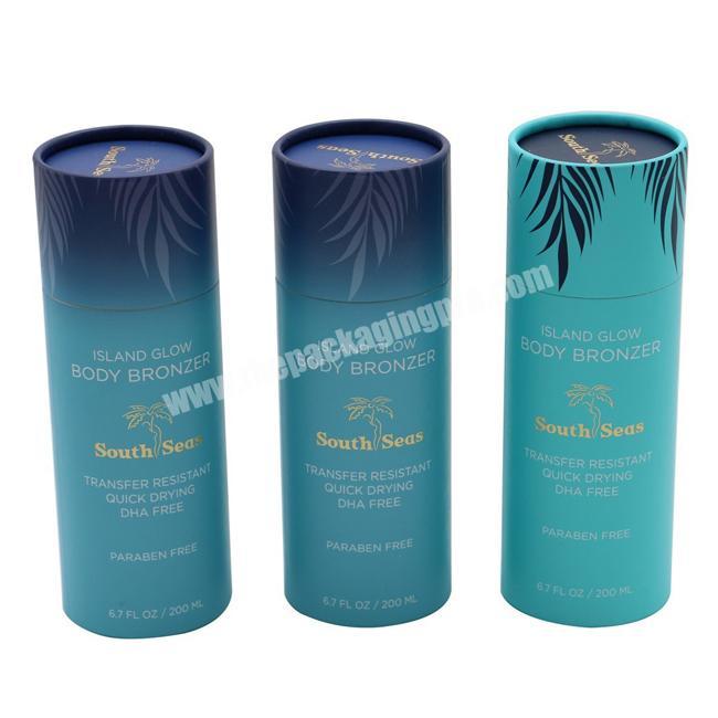 Perfume Bottle White Paper Tube with Eco Friendly Insert Natural Round Paper Packaging Tube for 30ml bottle with Custom Print