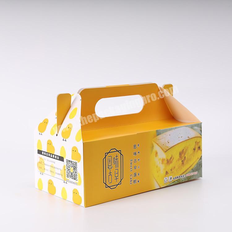 Portable cake box of west dessert folding box customization
