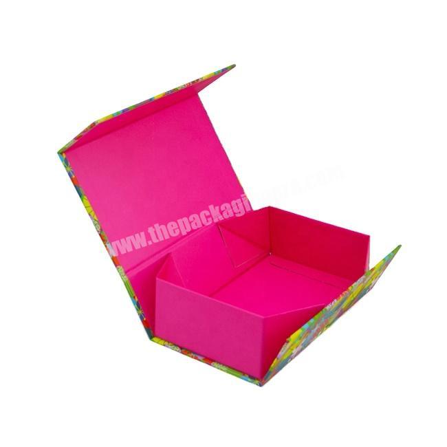 Printed cardboard folding paper carton packaging shoe clothing luxury custom magnetic foldable handbag gift box