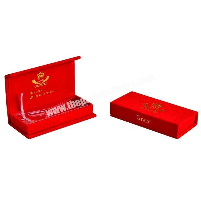 Wholesale Elegant Custom Eyelash Packaging Velvet Box Private Label Eyelash Box