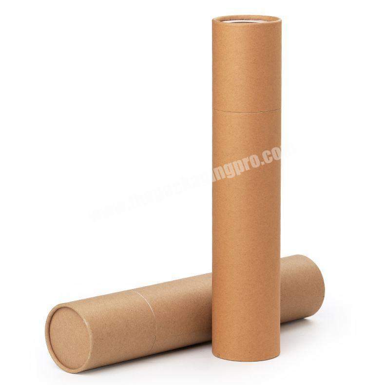 Professional Custom Printing Biodegradable Cylinder Kraft Paper Tube With Window