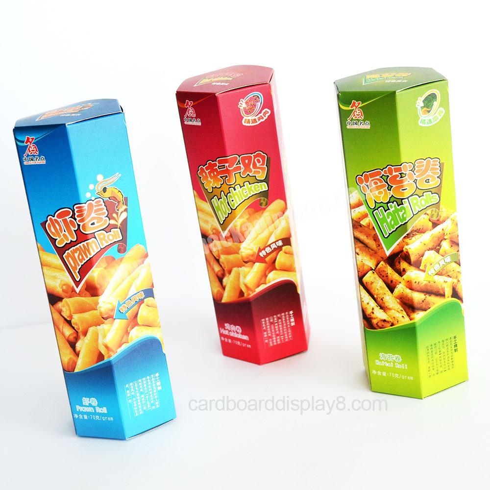 Professional Food Grade Custom Fry Chicken Paper Box potato chips fries packaging box food packaging cube box