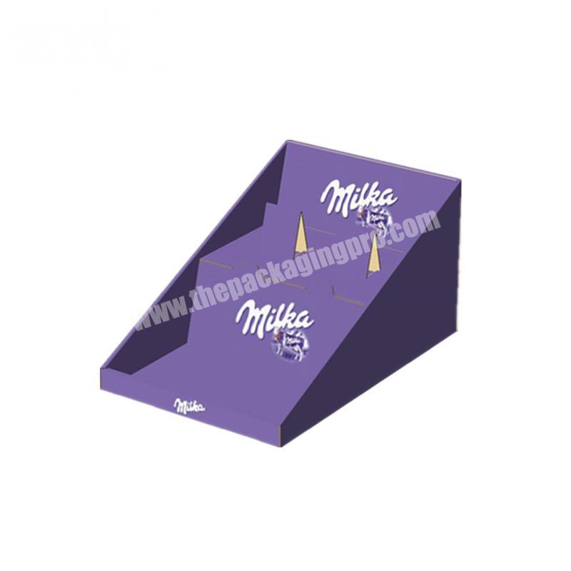 Promotional POP Cardboard Counter Display with Shelves for Snacks