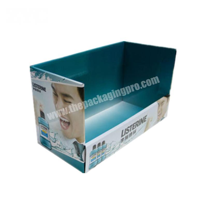 Promotional Paper Counter PDQ Display Tray Tabletop Cardboard Display for Walmart
