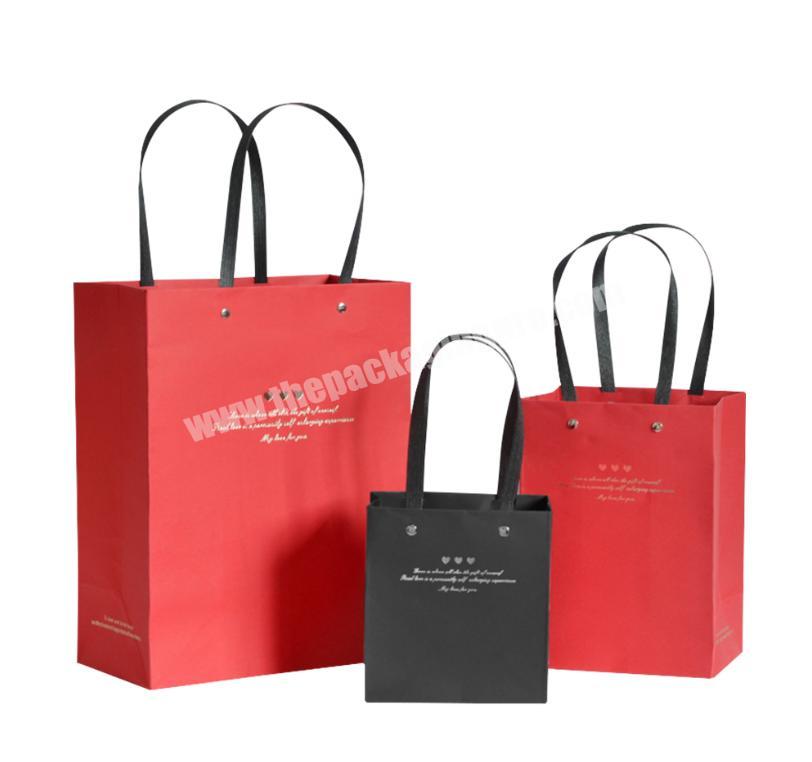 Promotional wholesale luxury clothing shopping gift packaging paper bag ...
