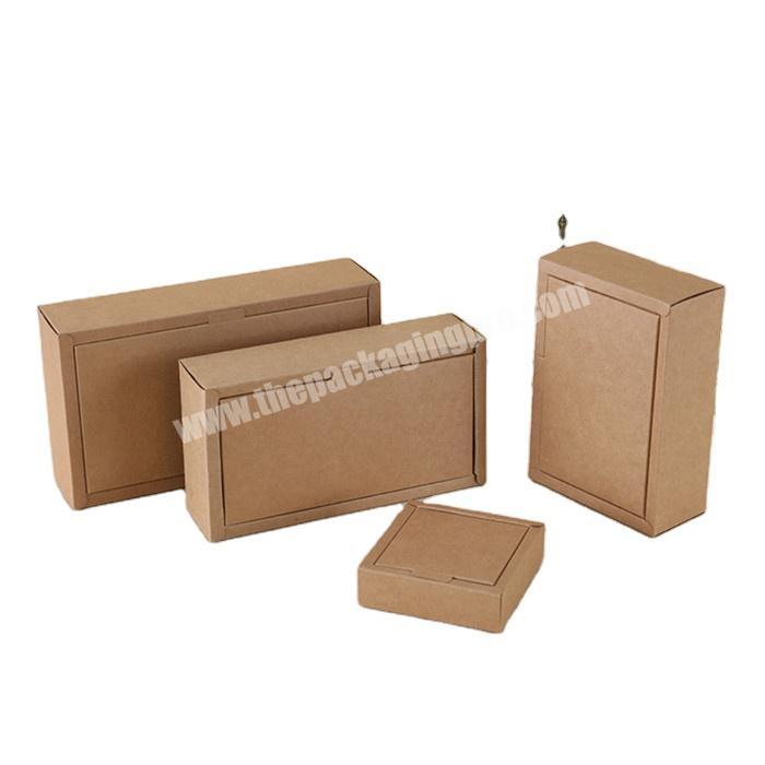 Rectangle jewelry kraft paper mailing box folding packaging with insert