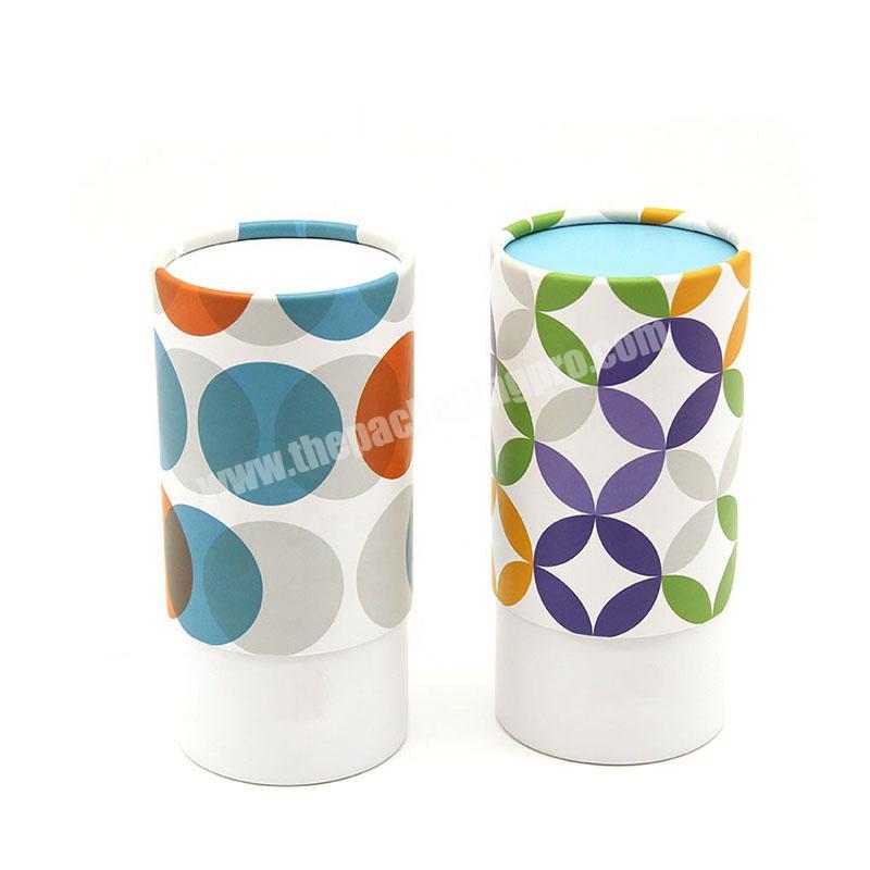Recyclable Customized Printed  Kraft Paper Tube Round Perfume Oil Cardboard Gift Packaging Box