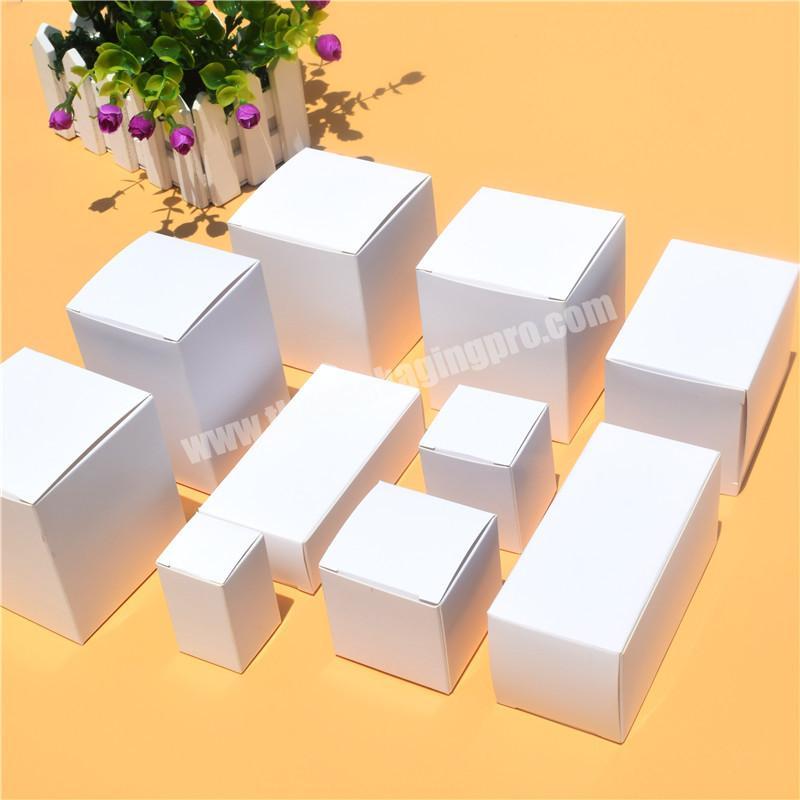 Recyclable foldable universal white small packaging box