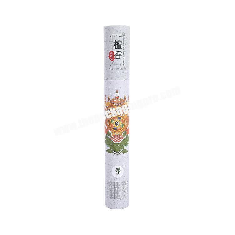 Recyclable food grade white cardboard tube cylinder cookie / chocolate superfood packaging