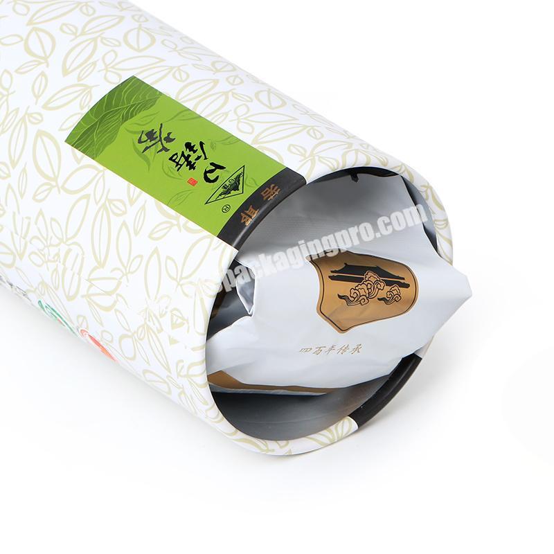 Recyclable round Kraft paper tubes packaging for candy/sugar/tea bag with clear window