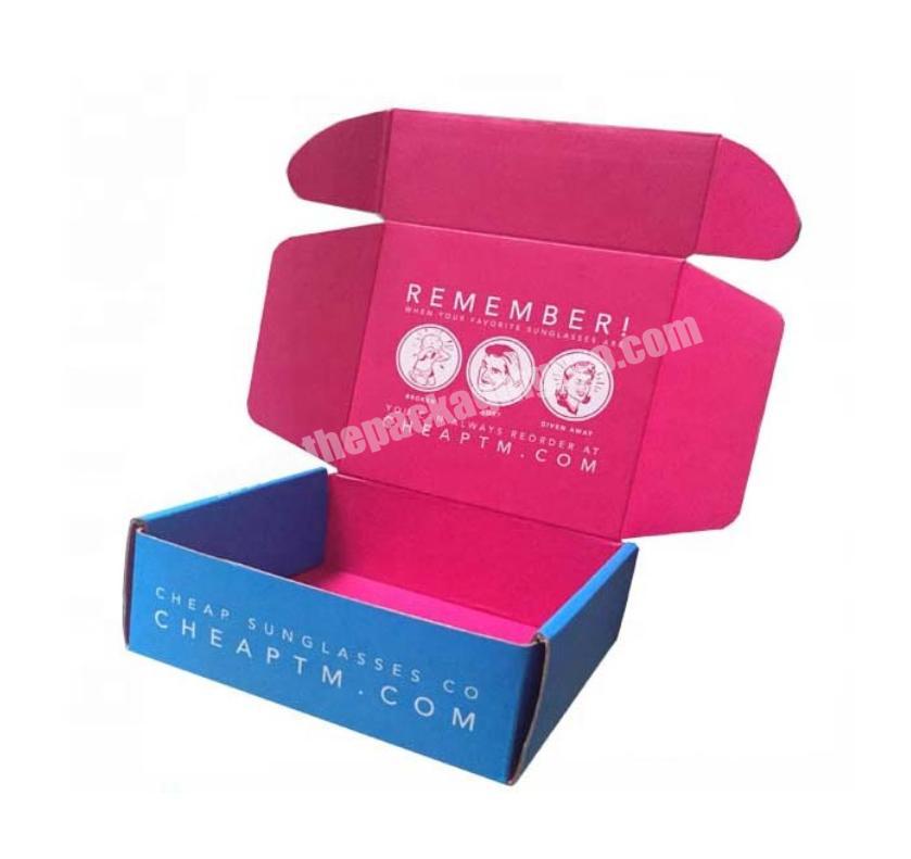 Recycle Mailer Blue  Packing Custom Shipping Box Package For Cloth Packaging With Logo Print