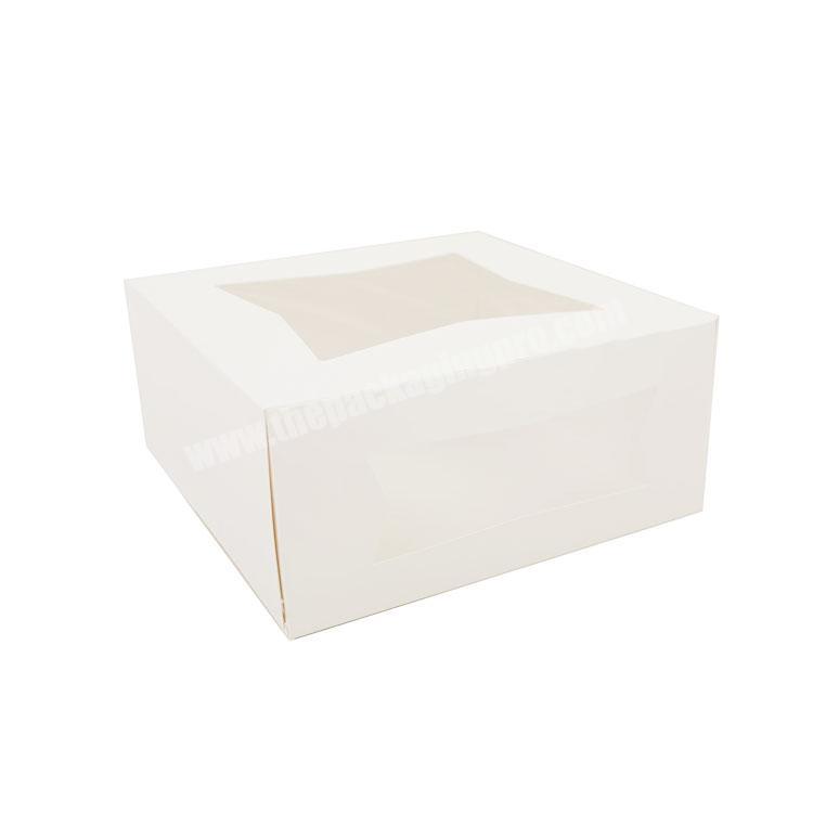Recycle Paperboard Food Macaron Donut Bakery Cupcake White Window Bakery Box manufacturer
