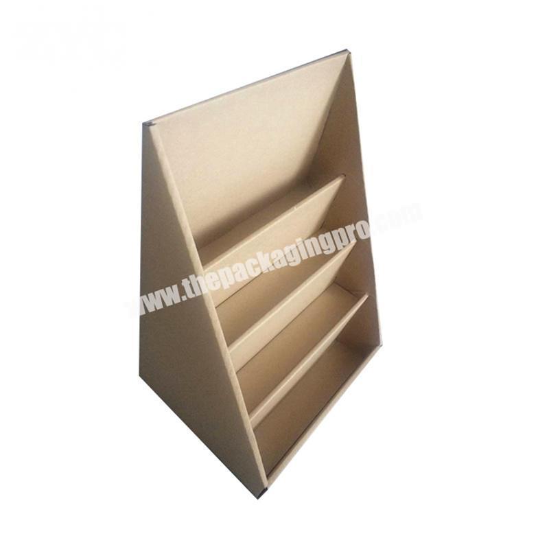 Recycle Tiers Corrugated Carton Countertop Display Stands for Books