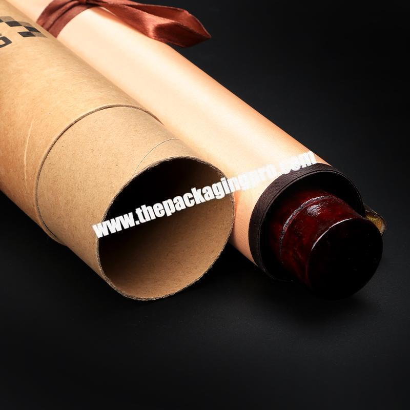 hot sale luxury Custom kraft paper tube packaging round box with gold logo for vape