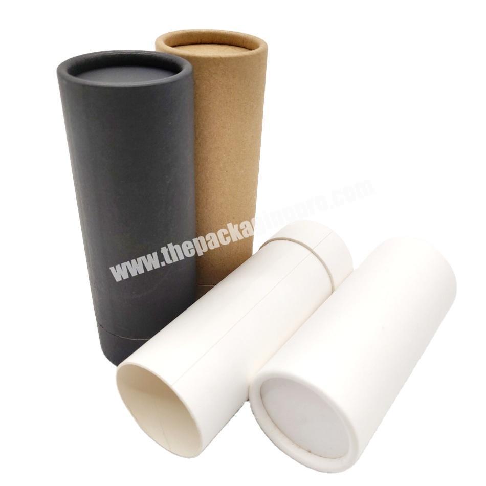 2 oz Wholesale Biodegradable Kraft Round Paper Box Cardboard Container Deodorant Packaging Push Up Oval Kraft Paper Tube