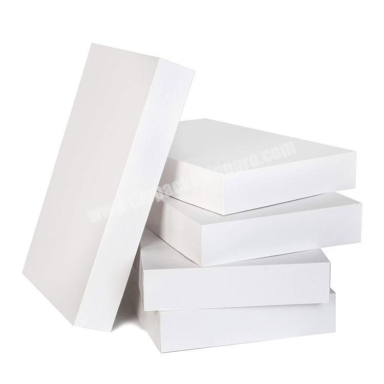 RecycleParty Clothes Wrapping Christmas White Cardboard DIY Present Paper Gift Boxes with Tissue Paper & Lids