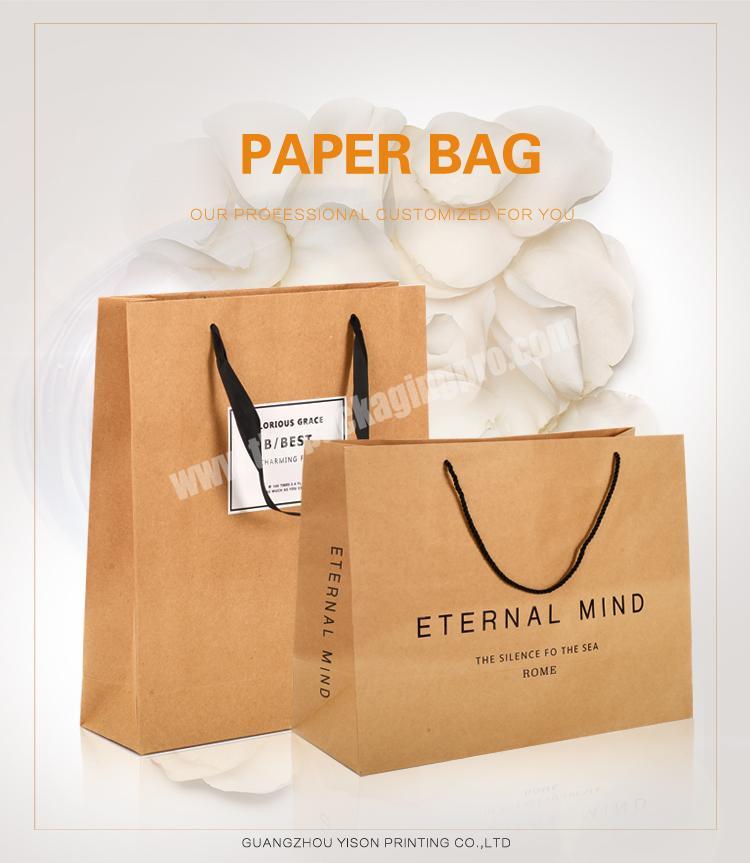 Recycled Cheap bolsas de papel baratas Custom folding Brown Shopping Packaging Kraft paper bags with your own log