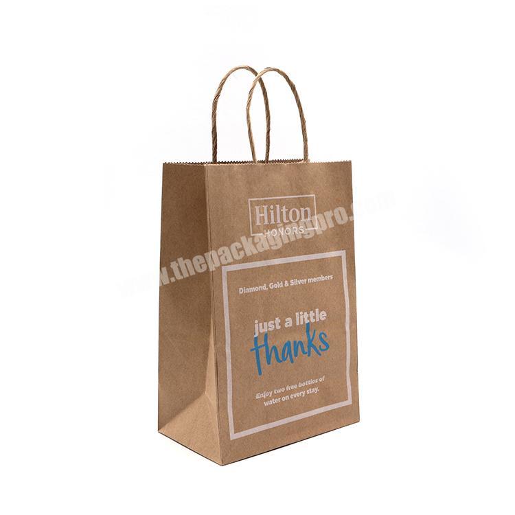 Recycled Custom Kraft Paper Bag Twisted Handle Shopping Carrier Bag ...